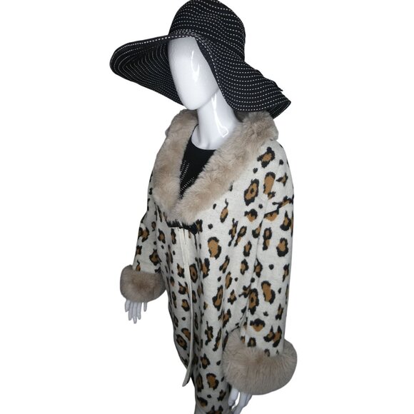 Northern Angel Women's Leopard Print‎ Faux Fur Jacket Size S/M - Picture 6 of 9